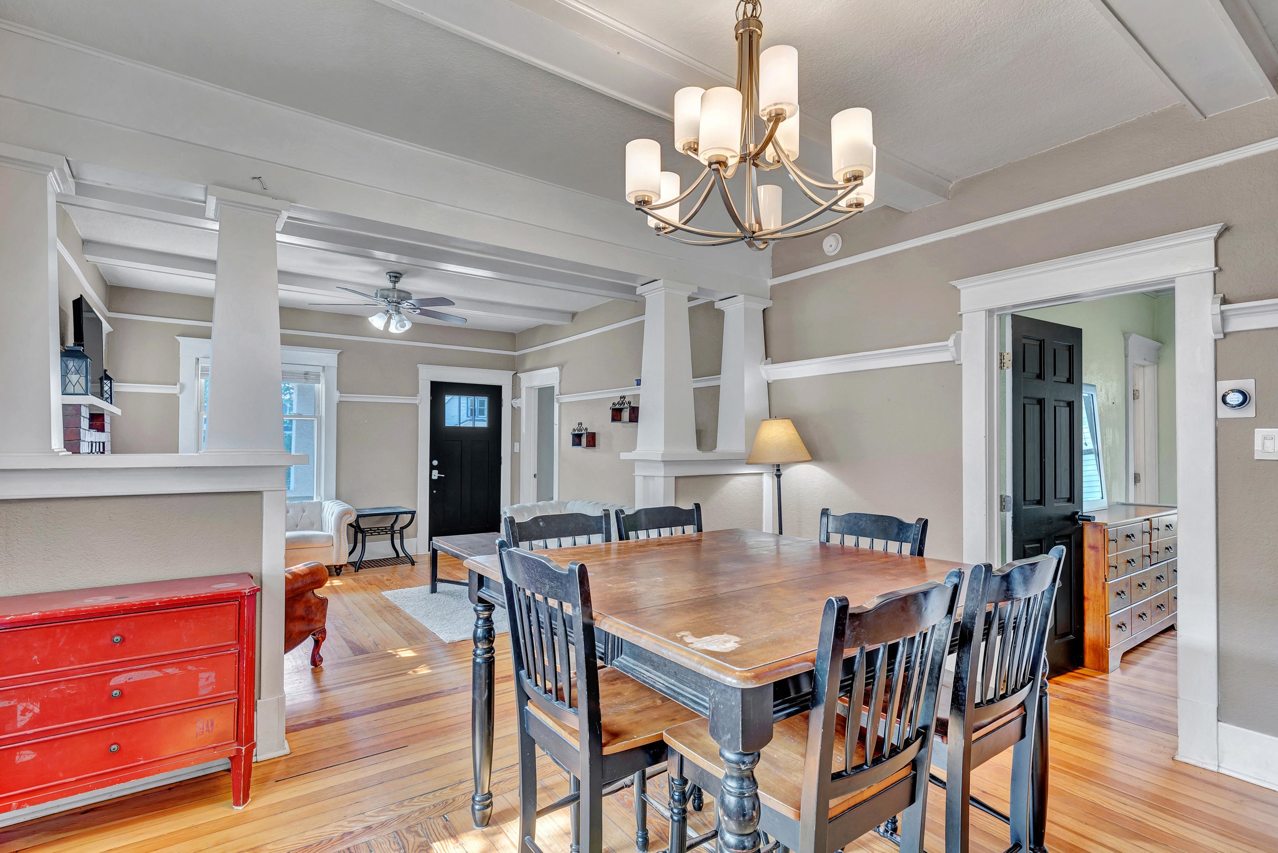 Dining area flowing to the front living room