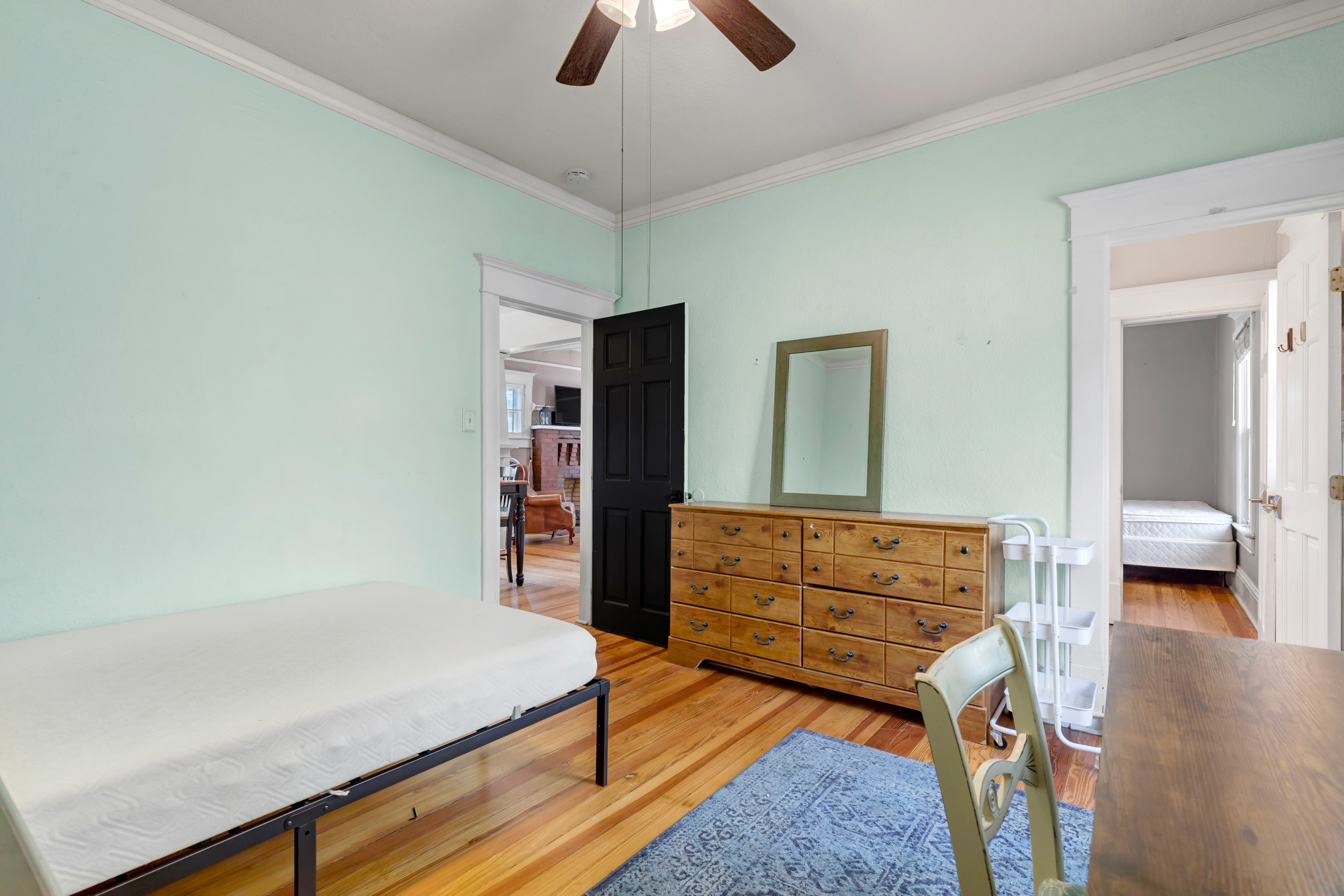 Central bedroom connecting to the living areas