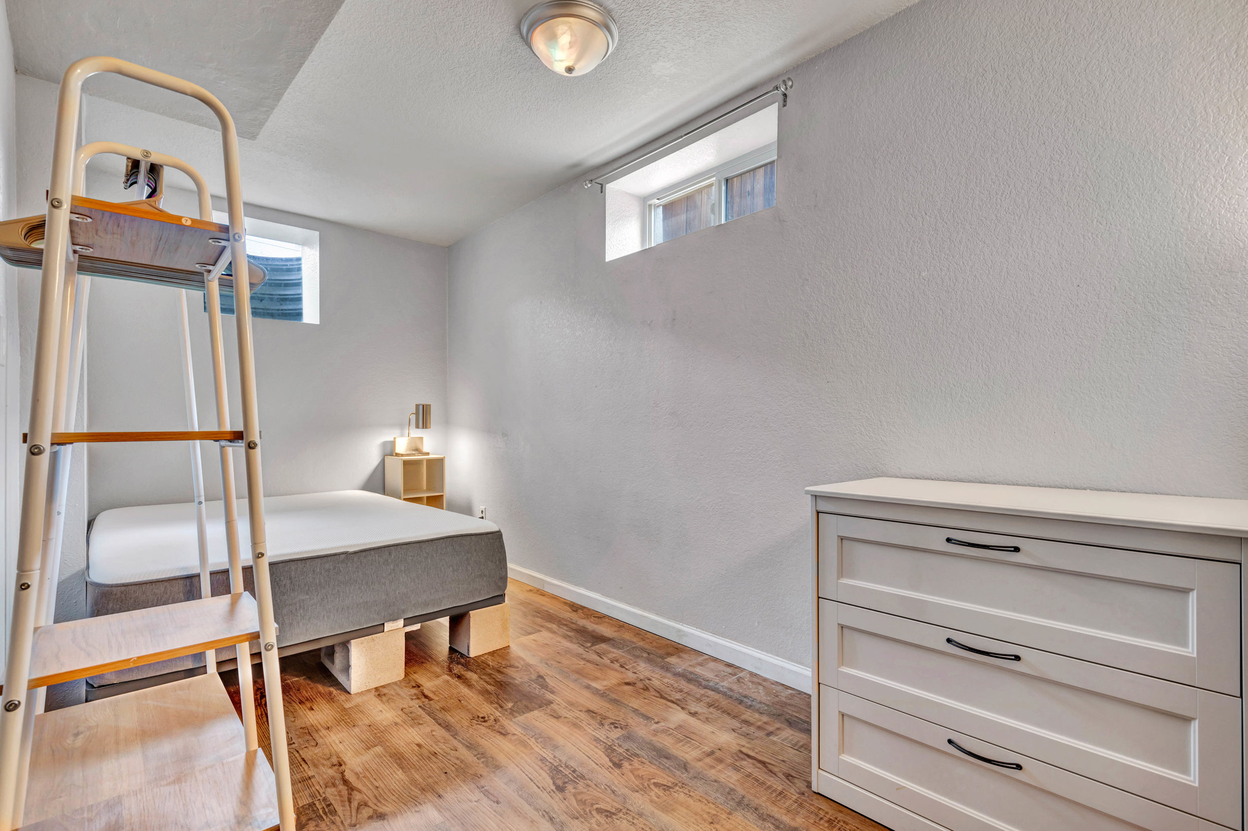 Furnished lower-level bedroom