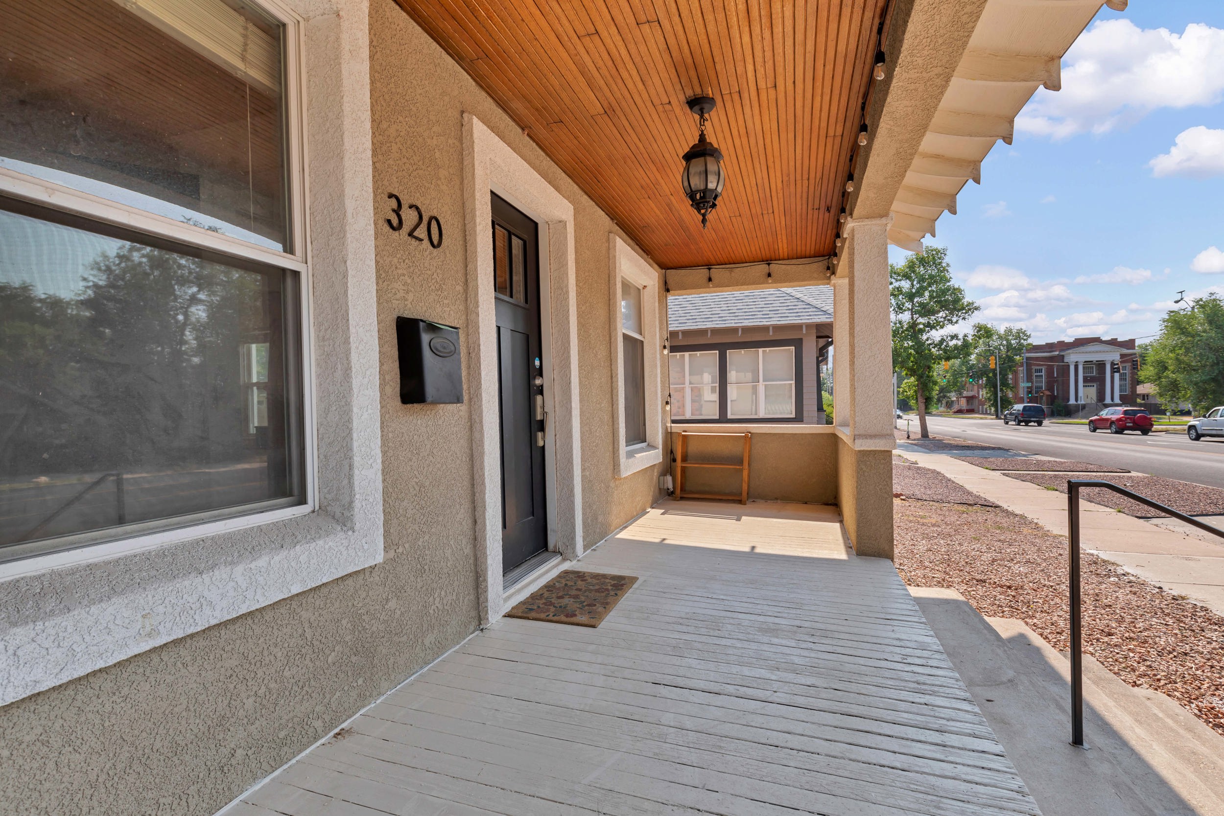 Front porch and keyless entry