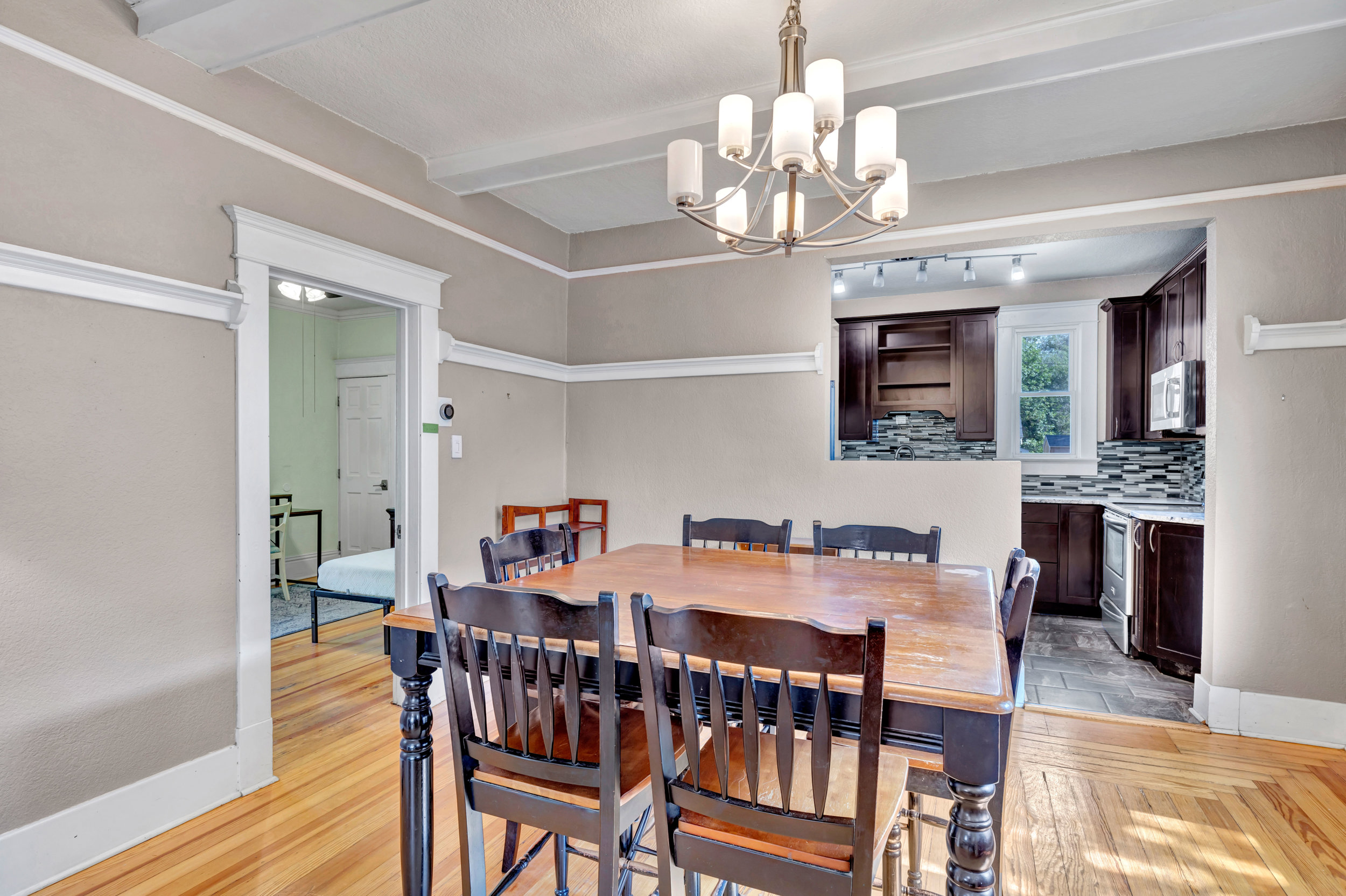 Dining room that seats six